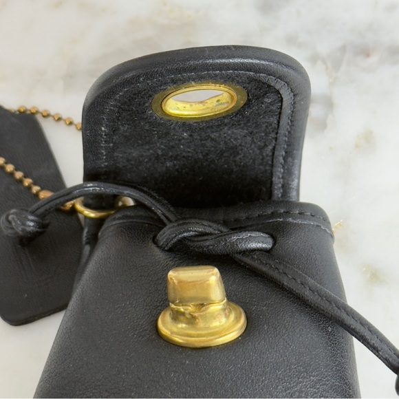 Coach Vintage 90's Day Pack Keyfob Mini Key Chain Bag Charm Black 9365 - Picture 7 of 8